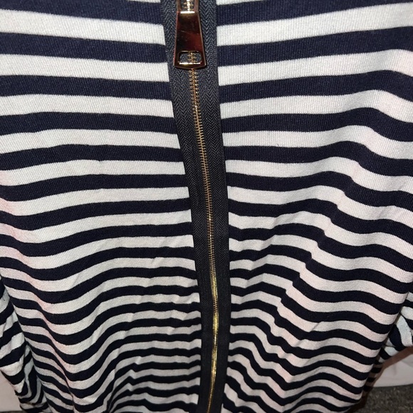 Soft Surroundings Stripped Zip Back Tunic Top - Picture 5 of 9